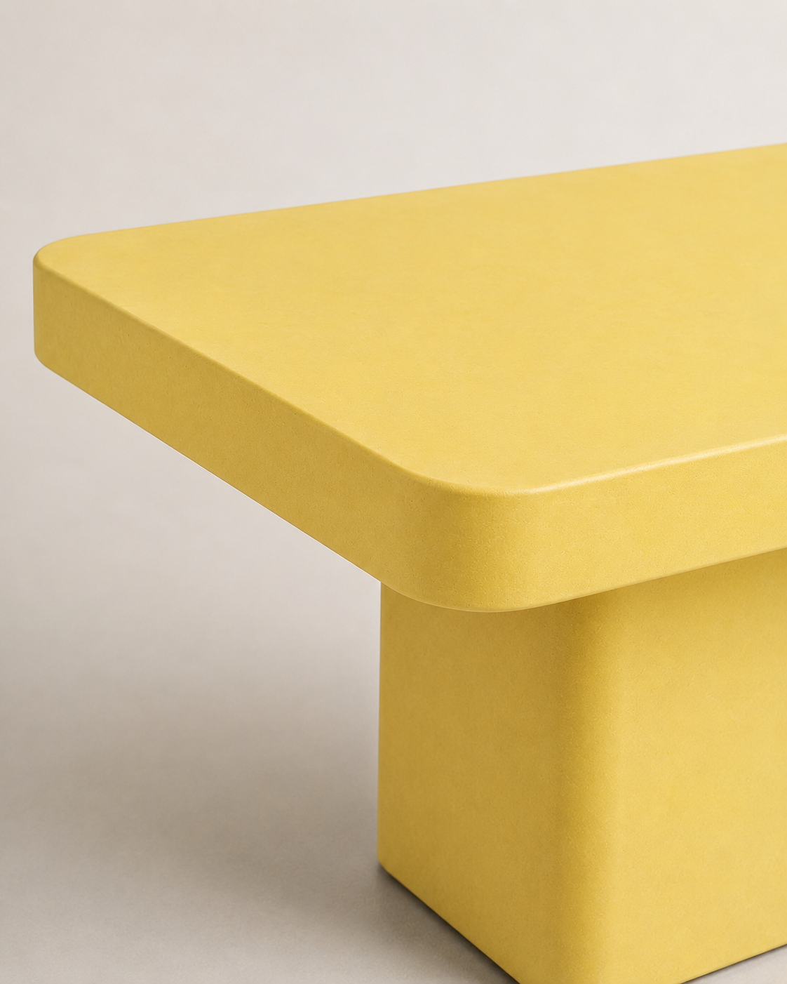 Monolite - Tavolo in microcemento Giallo Limone