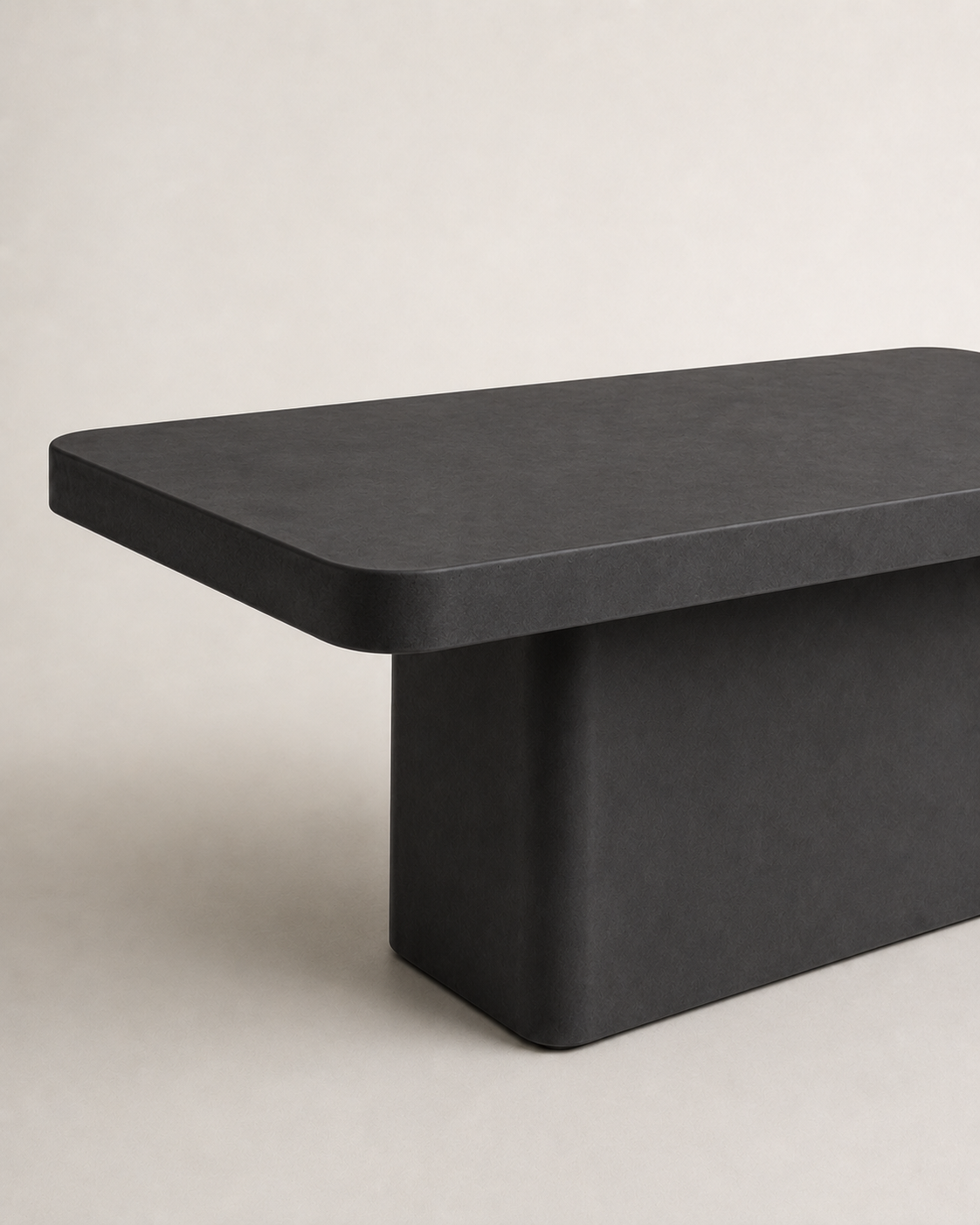 Monolite - Tavolo in microcemento nero grafite