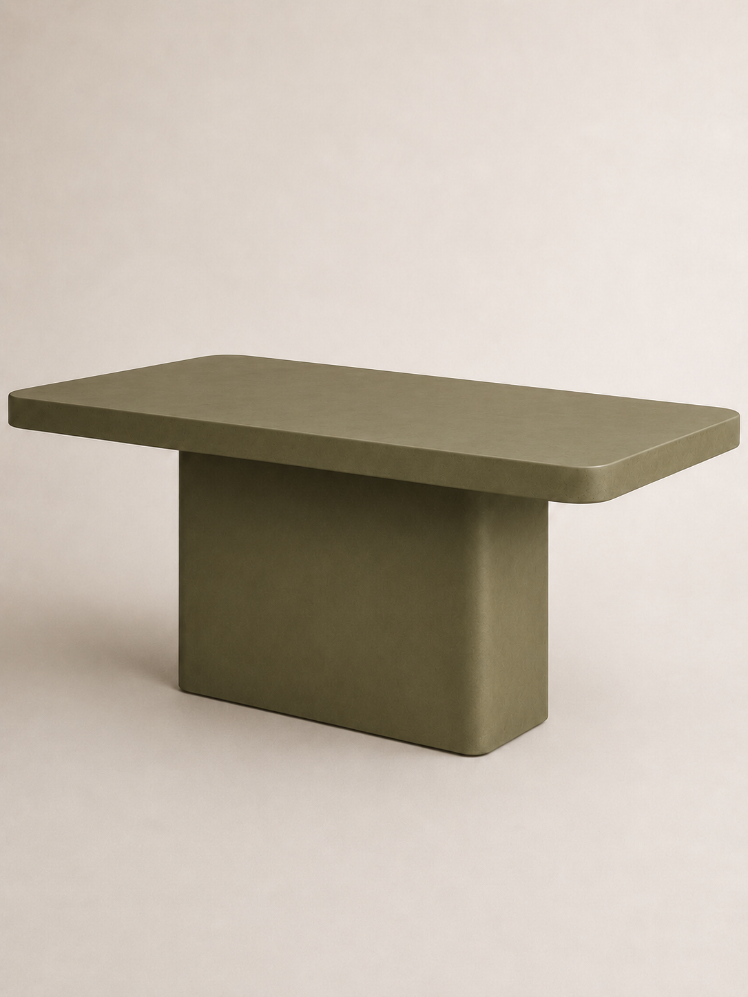Monolite - Tavolo in microcemento verde oliva