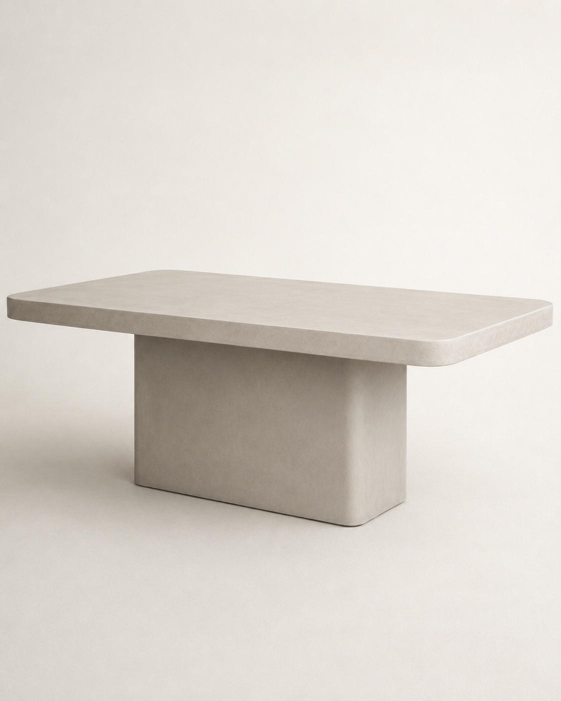 Monolite - Tavolo in microcemento grigio calce