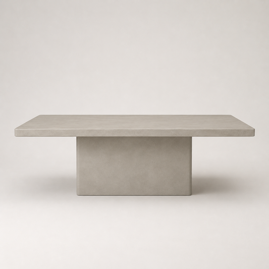 Monolite - Tavolo in microcemento grigio calce
