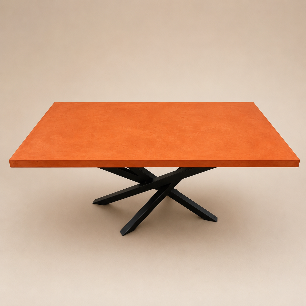 Mat - Tavolo in microcemento arancio Hermes