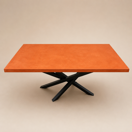Mat - Tavolo in microcemento arancio Hermes