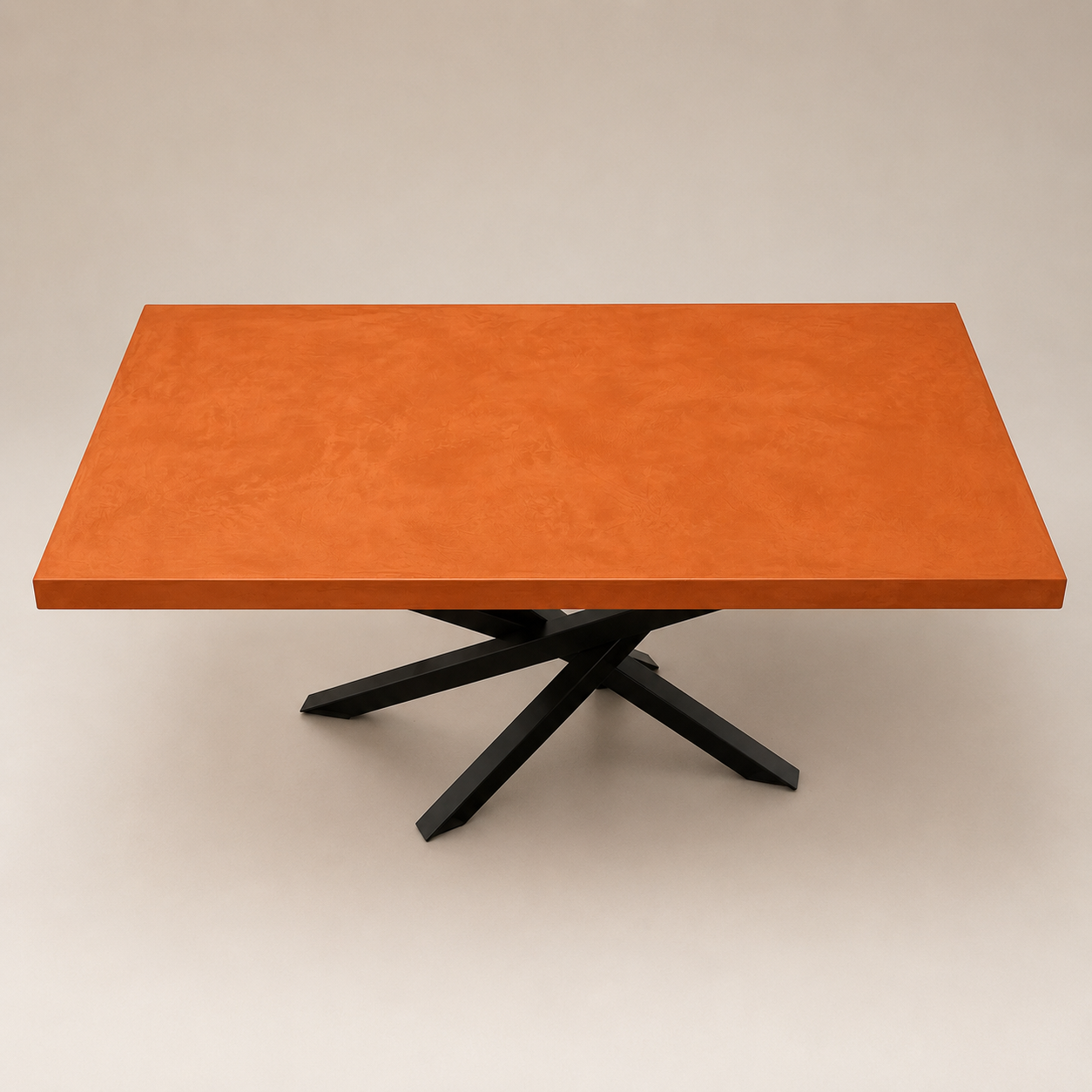 Mat - Tavolo in microcemento arancio Hermes