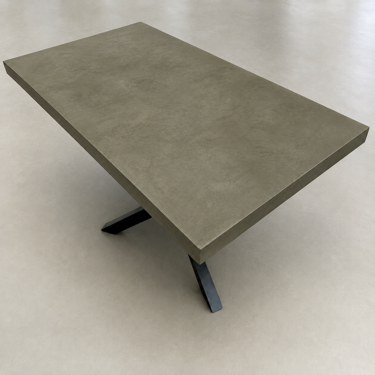 Mat - Tavolo in microcemento verde oliva