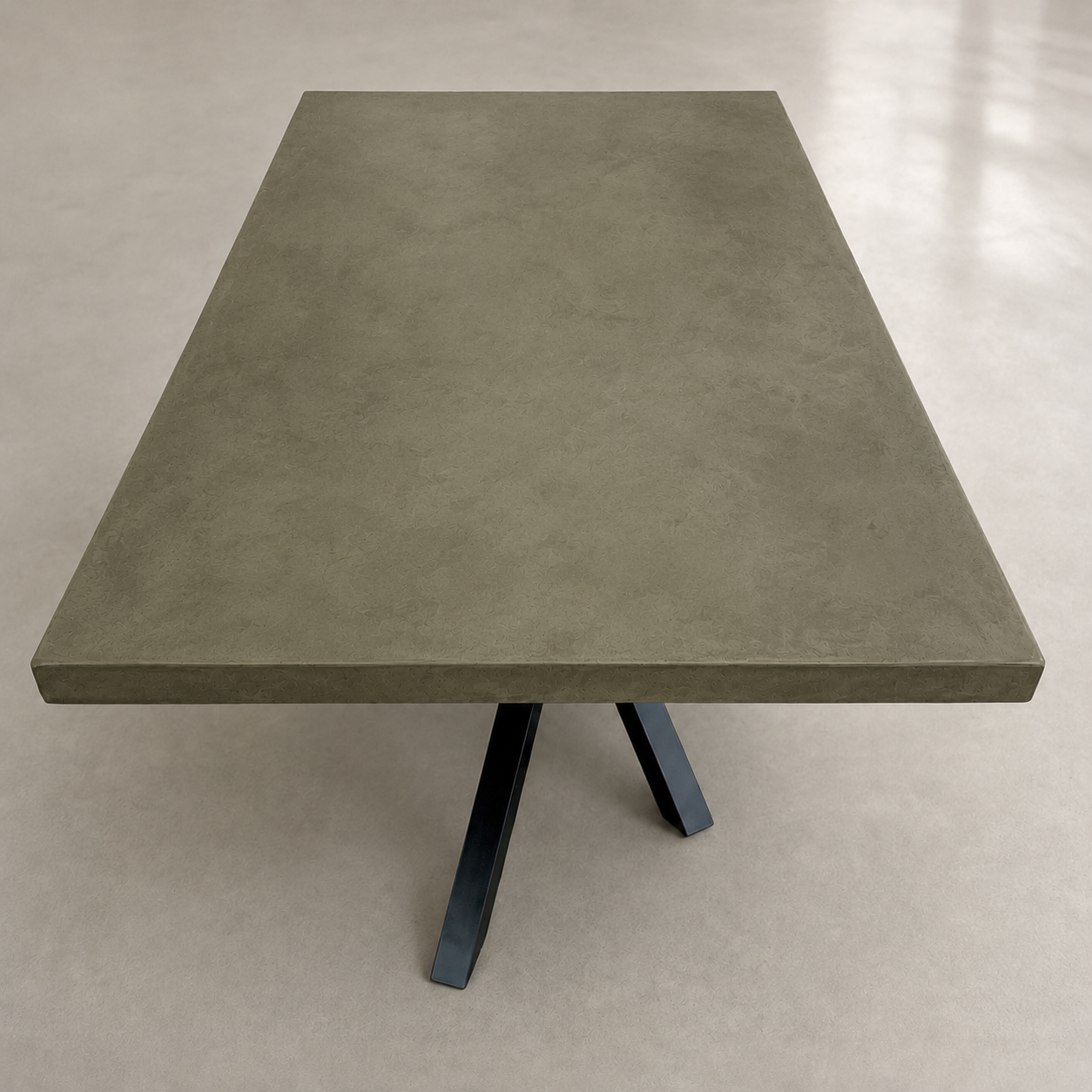 Mat - Tavolo in microcemento verde oliva