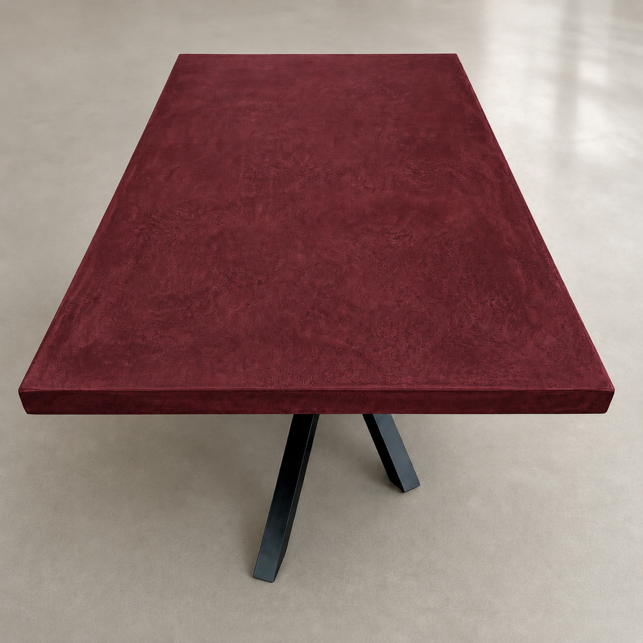 Mat - Tavolo in microcemento rosso burgundy
