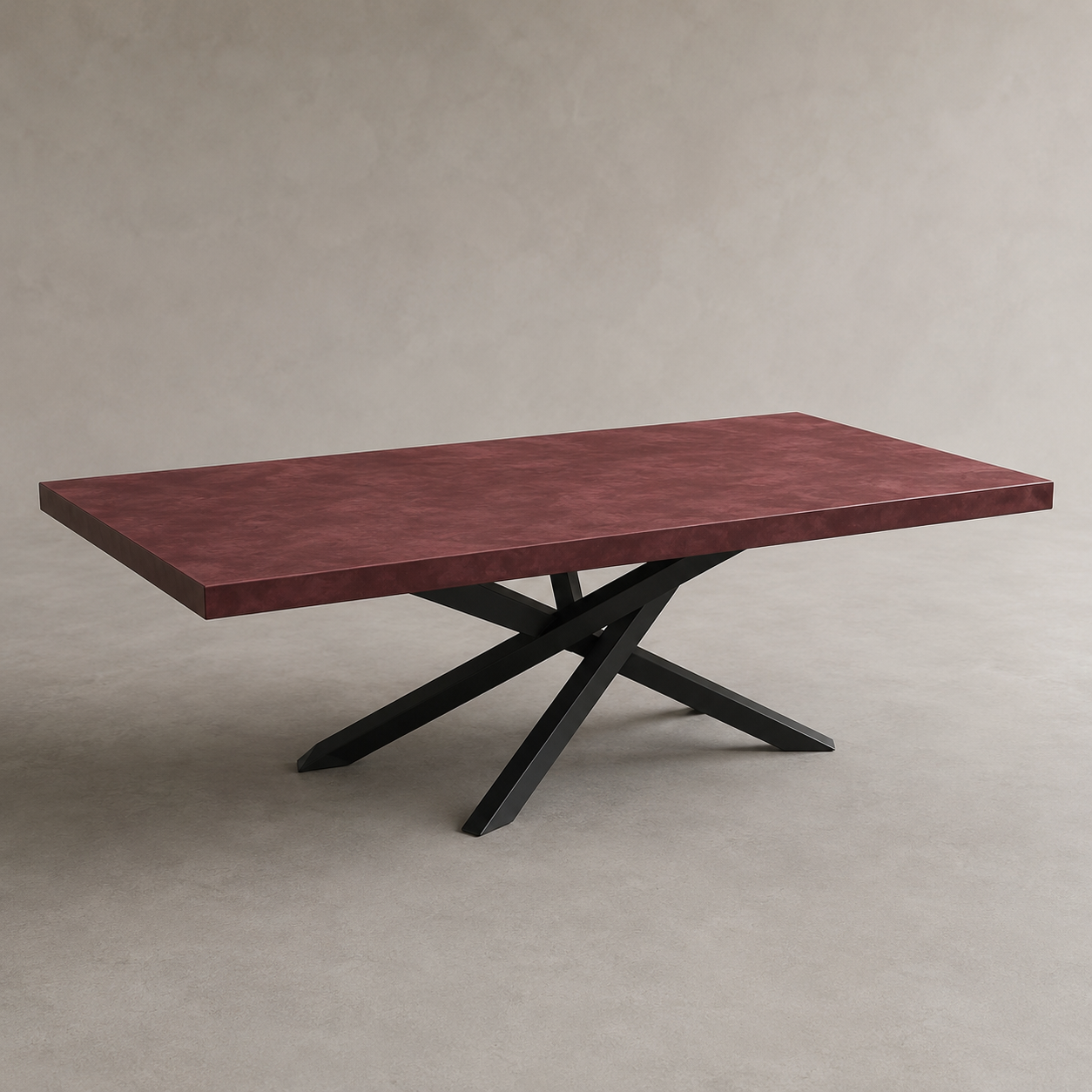 Mat - Tavolo in microcemento rosso burgundy