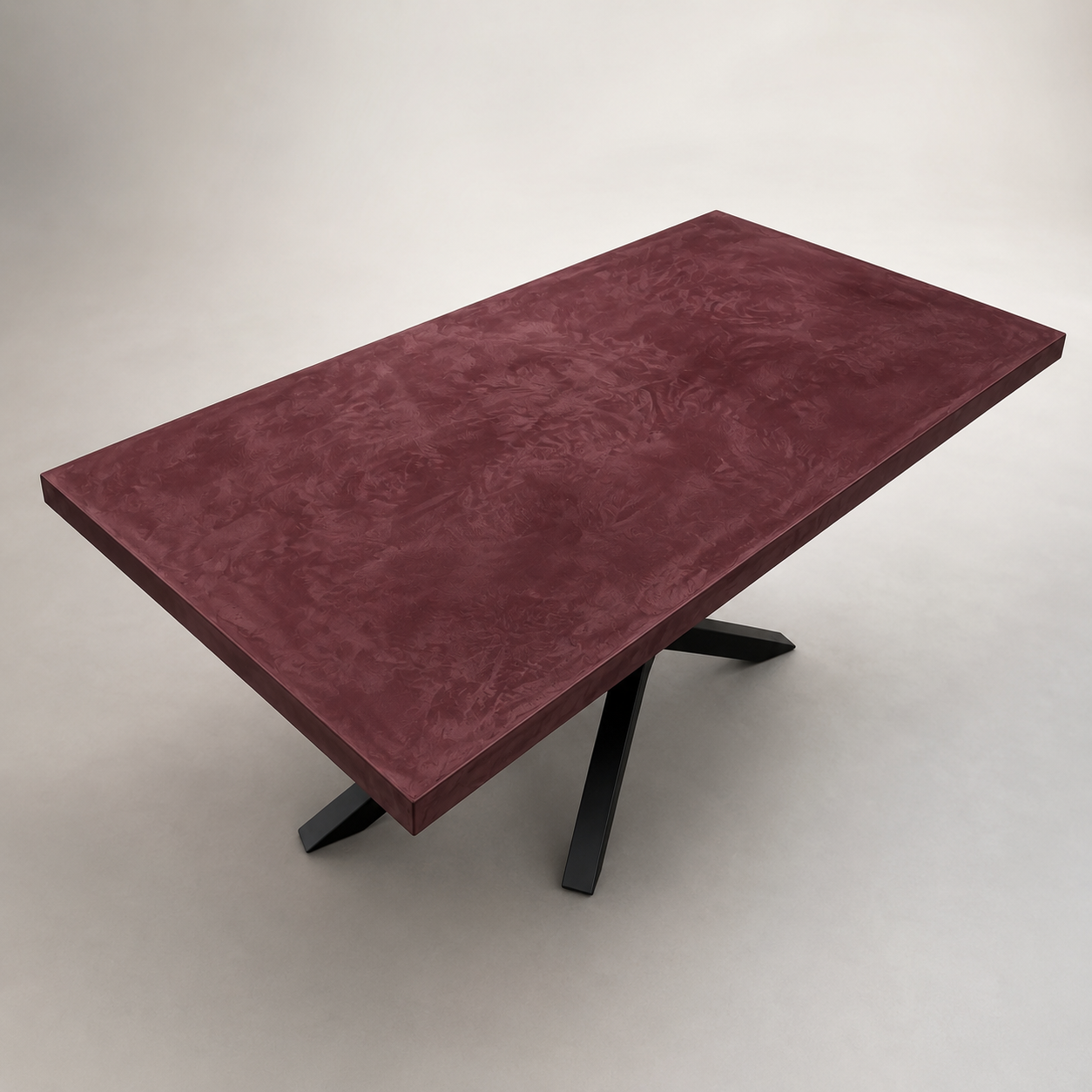 Mat - Tavolo in microcemento rosso burgundy
