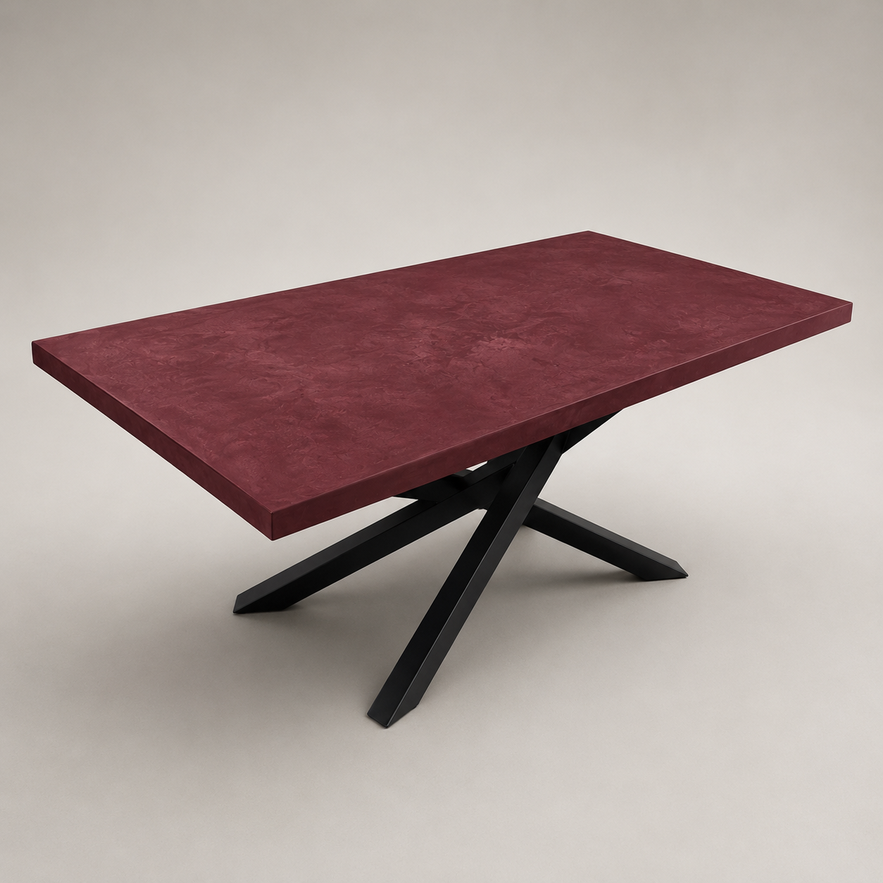 Mat - Tavolo in microcemento rosso burgundy