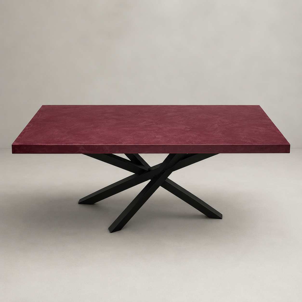 Mat - Tavolo in microcemento rosso burgundy
