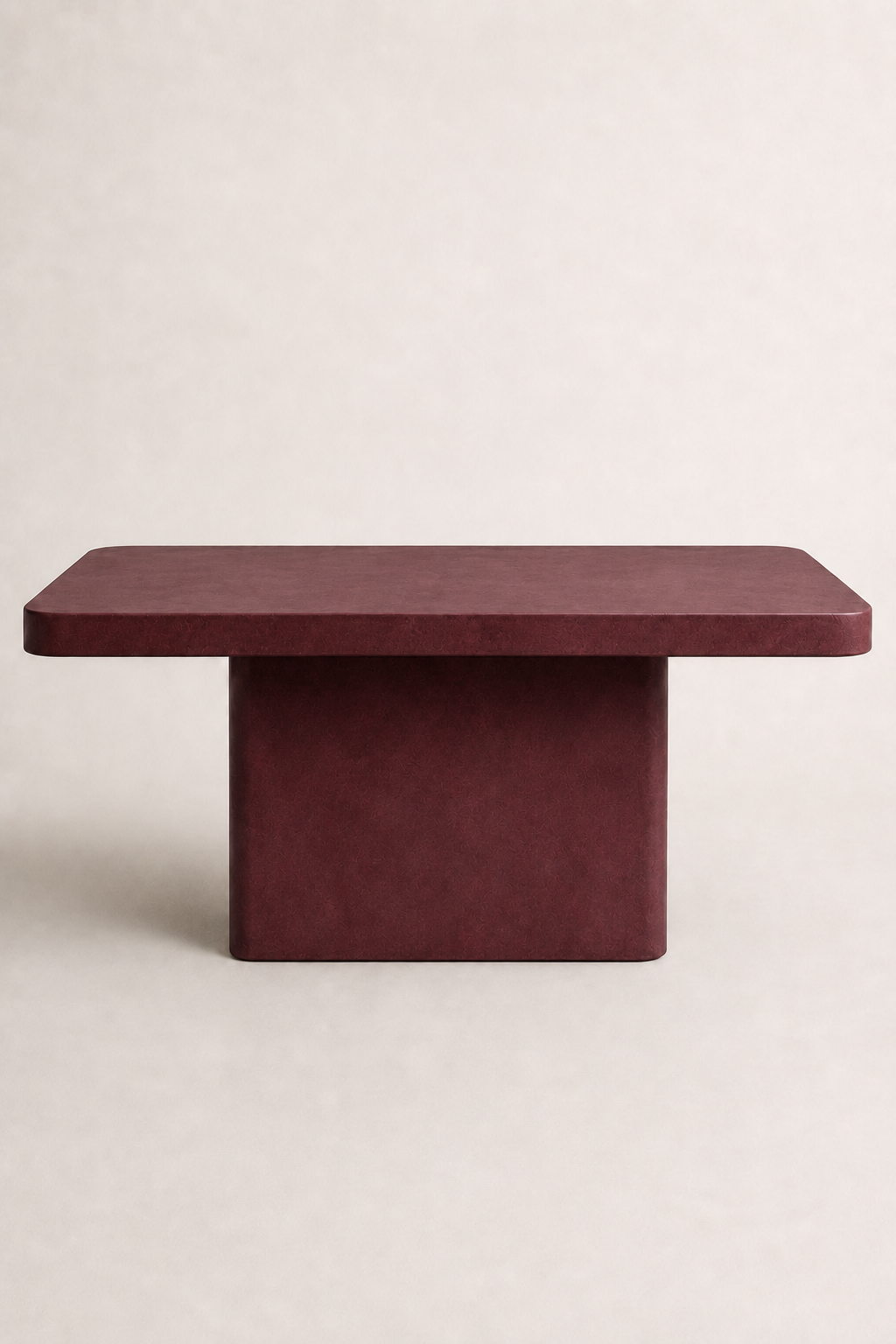 Monolite - Tavolo in microcemento burgundy