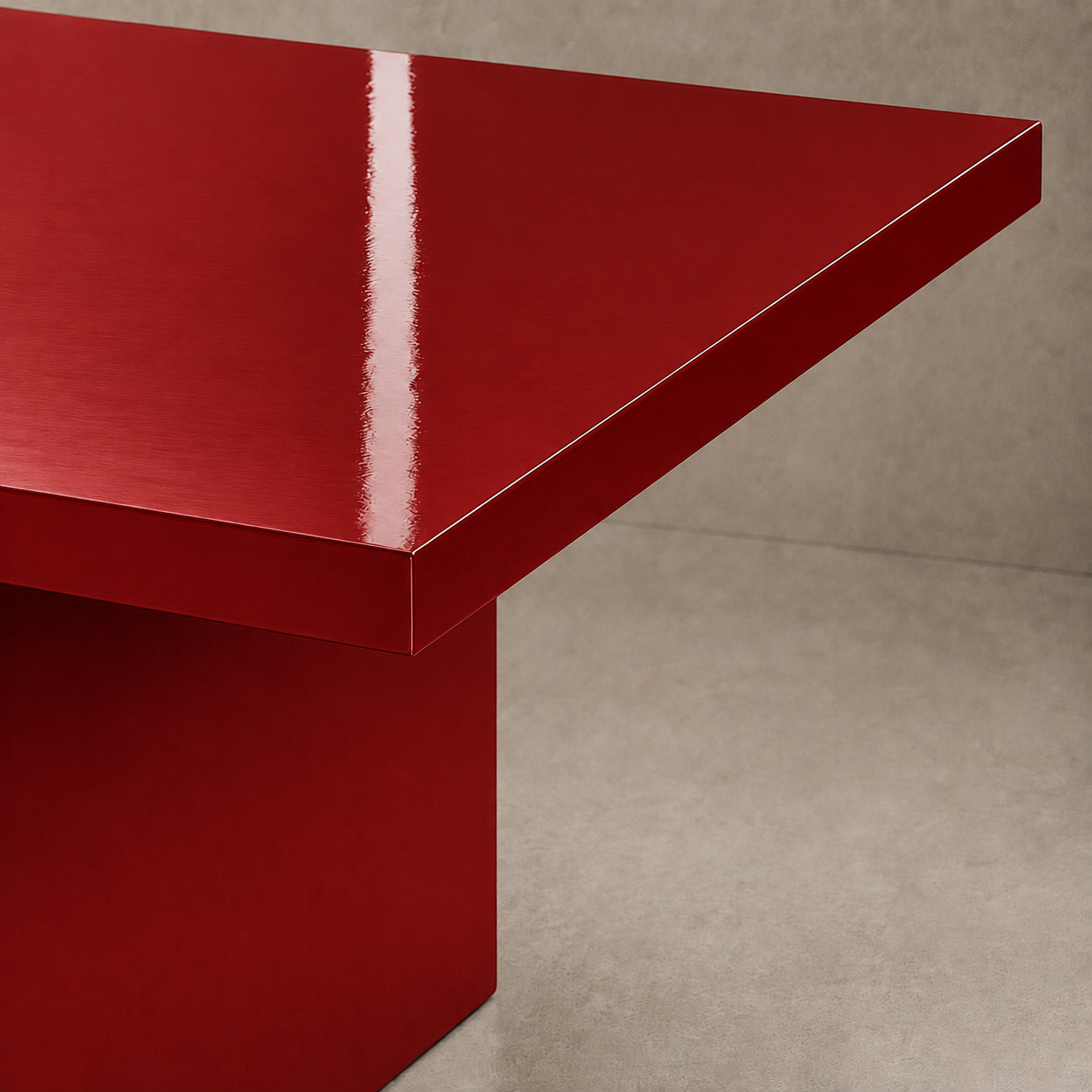Alfa - Tavolo laccato lucido a specchio Ral 3005