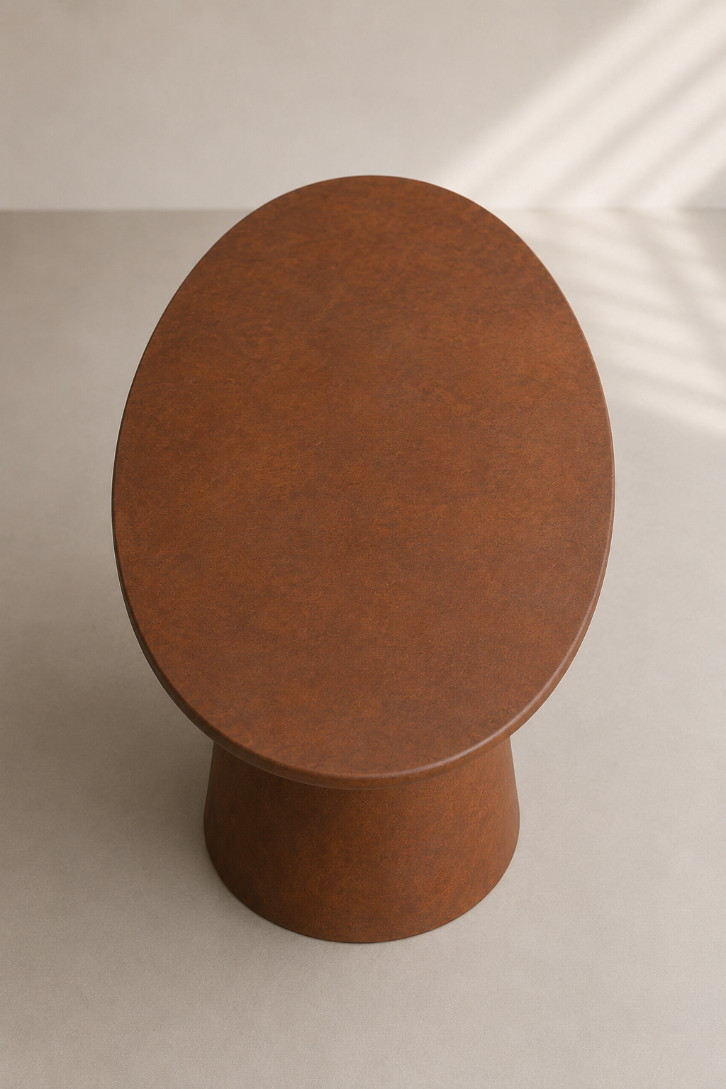 Evo - Tavolo ovale in microcemento corten