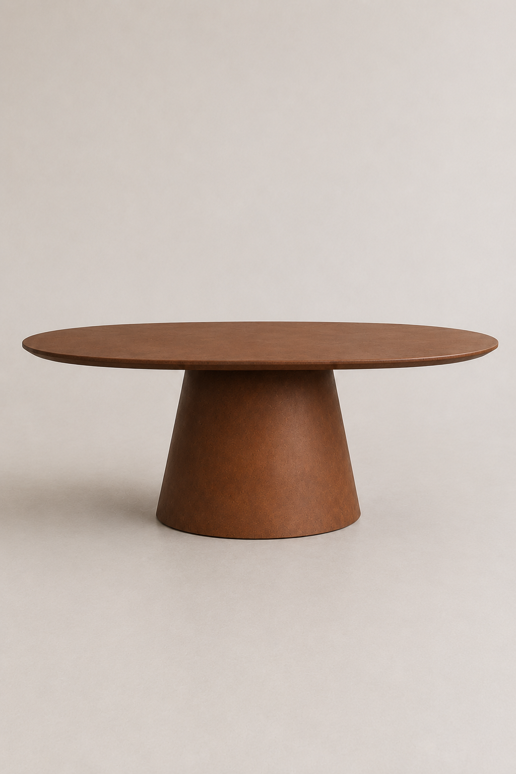 Evo - Tavolo ovale in microcemento corten