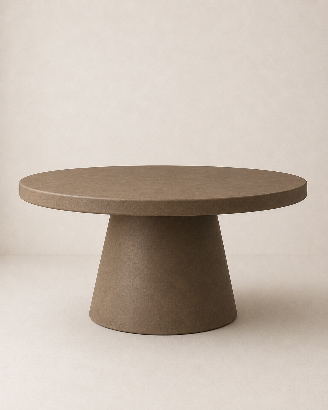 Cono - Tavolo rotondo in microcemento bronzo
