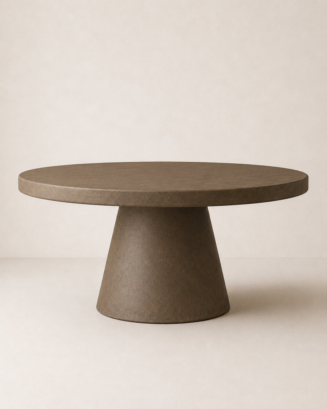 Cono - Tavolo rotondo in microcemento bronzo