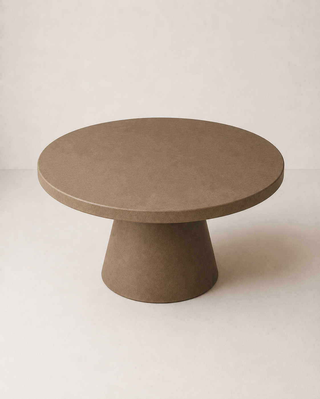 Cono - Tavolo rotondo in microcemento bronzo