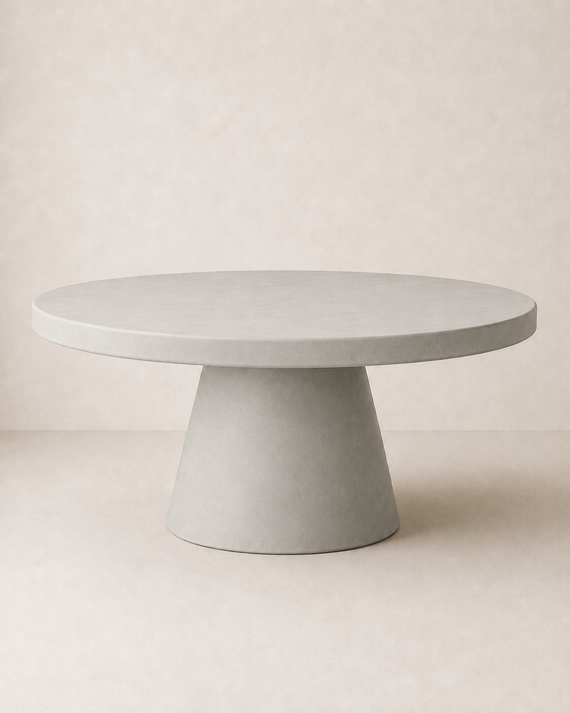 Cono - Tavolo rotondo in microcemento grigio calce