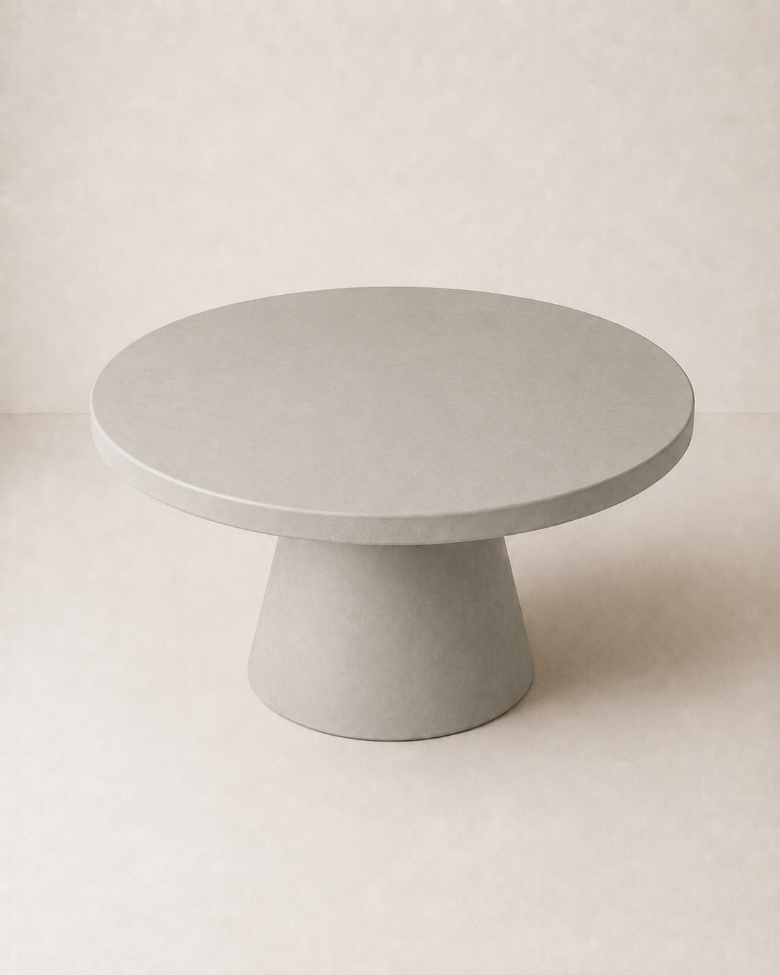 Cono - Tavolo rotondo in microcemento grigio calce