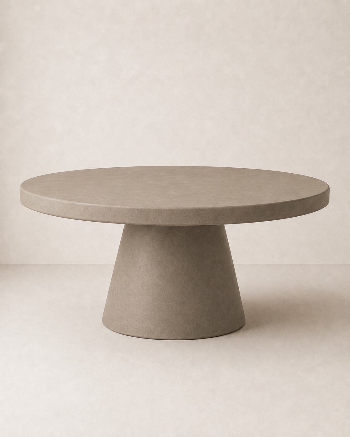 Cono - Tavolo rotondo in microcemento taupe